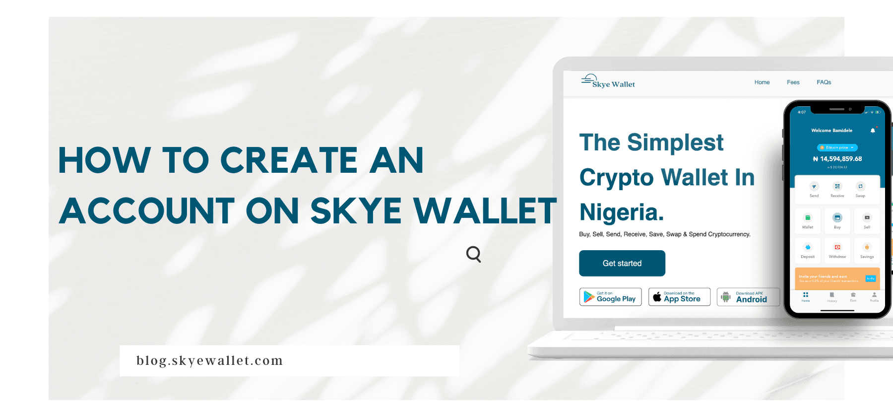 How To Create An Account On Skye Wallet